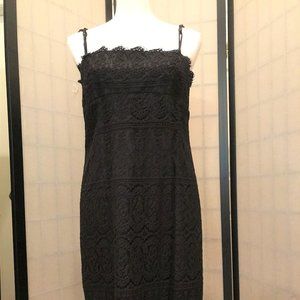 Trio NY - Black Lace Cocktail Midi Dres